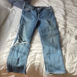 Size 28 straight leg hudson jeans.